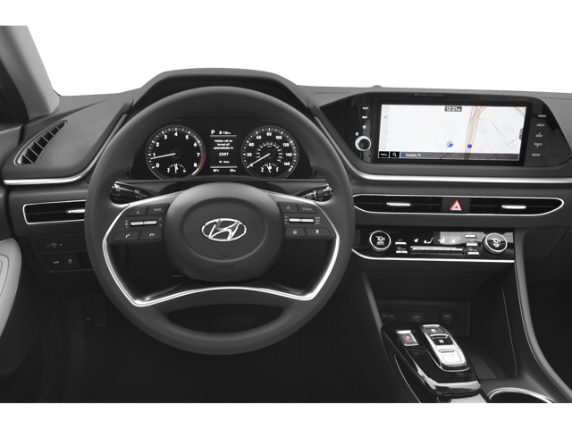 Interior view of the steering wheel and dashboard area in a 2023 Hyundai Sonata. | Hyundai dealer in Fort Smith, AR | Crain Hyundai of Fort Smith