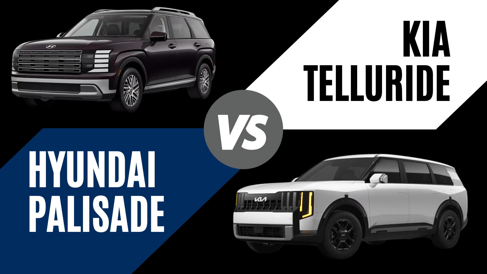 2026 Hyundai Palisade and 2027 Kia Telluride comparison highlighting technology, towing, and three-row SUV comfort in Fort Smith, Arkansas