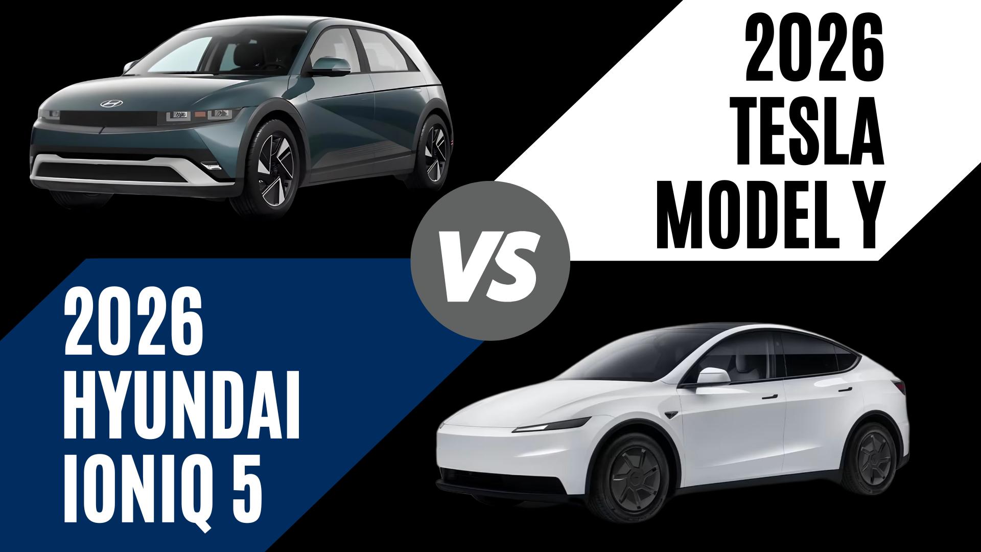 2026 Hyundai Ioniq 5 and Tesla Model Y electric SUVs compared for range, charging, technology, and ownership value in Fort Smith, AR