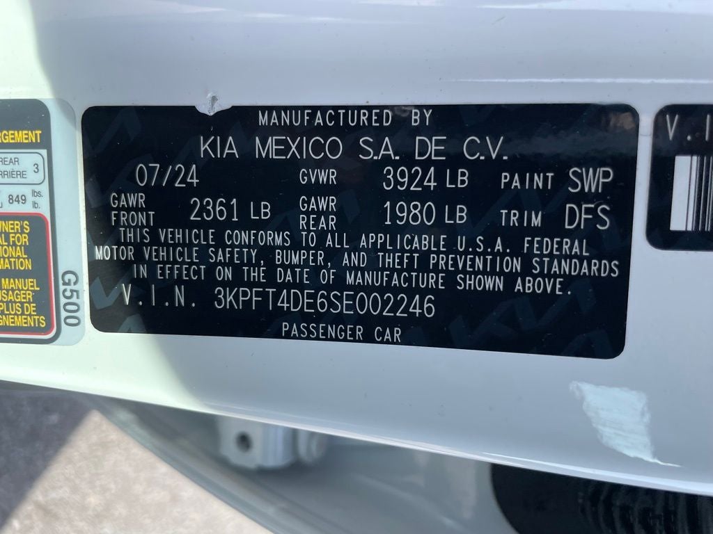 2025 Kia K4 LXS - KIA CERTIFIED / BLIND SPOT MONITOR