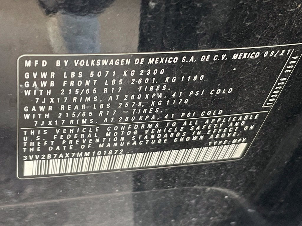 2021 Volkswagen Tiguan 2.0T SE - AWD / EXTERIOR PARKING CAMERA
