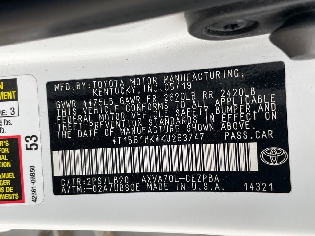 2019 Toyota Camry XSE