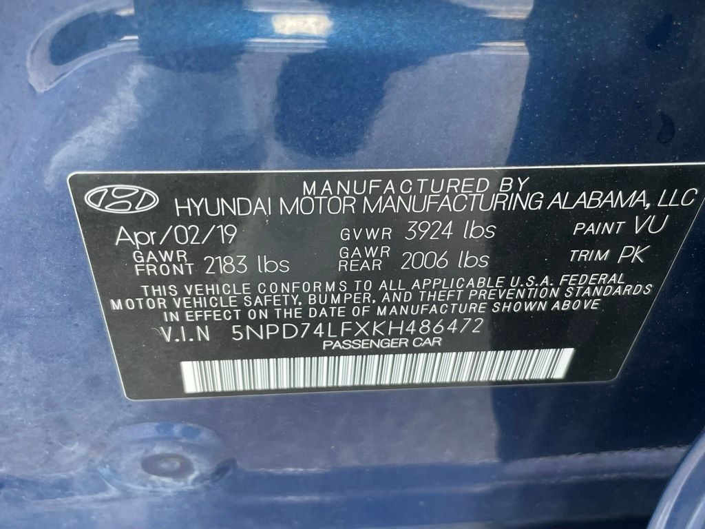 2019 Hyundai ELANTRA SE