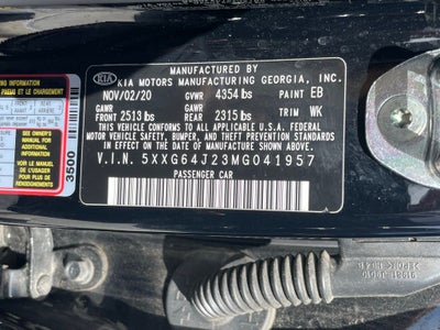 2021 Kia K5 GT-Line - PANORAMIC SUNROOF / SMART CRUISE CONTROL