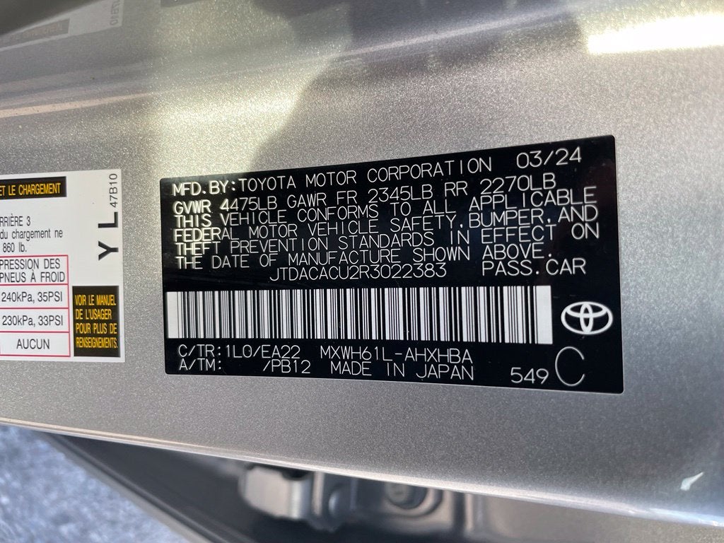 2024 Toyota Prius Prime XSE Premium - PANORAMIC VIEW MONITOR / NAVIGATION