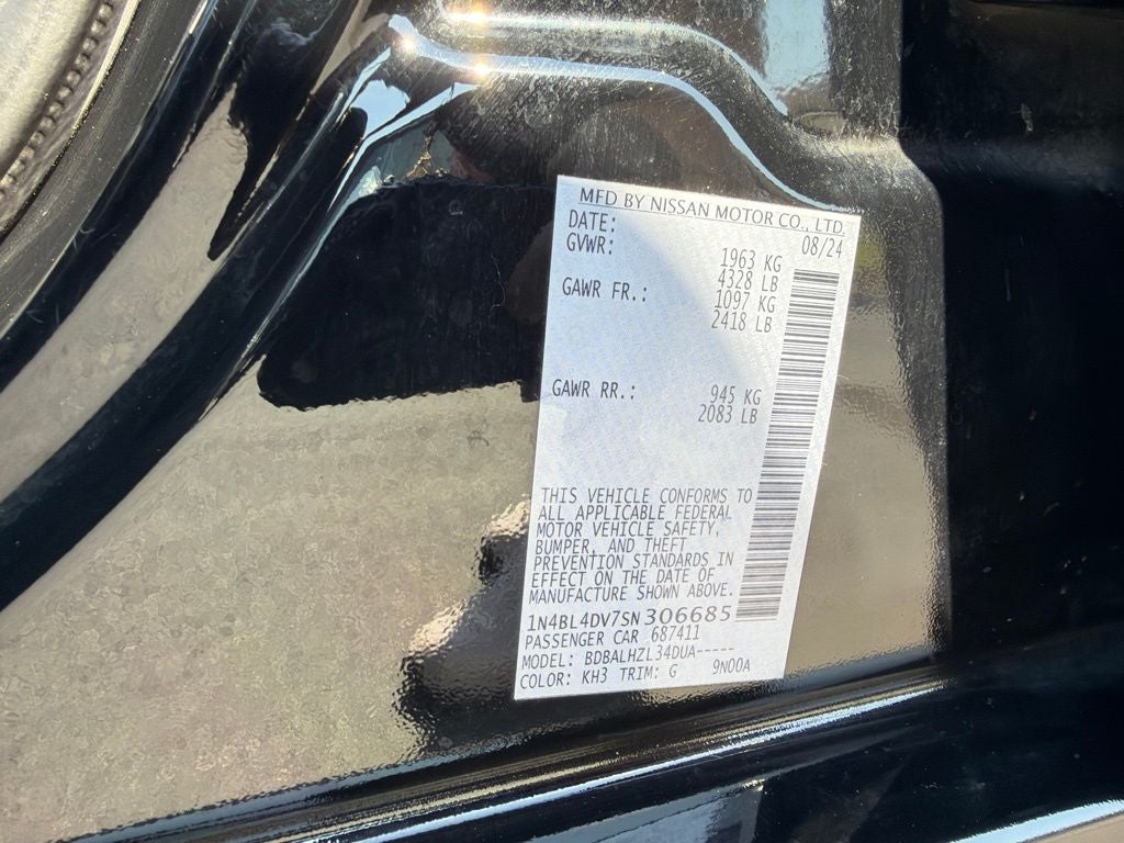 2025 Nissan Altima 2.5 SV CARFAX 1-Owner