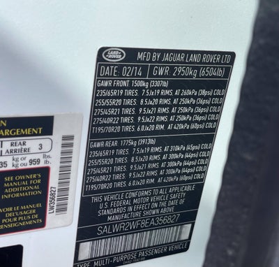 2014 Land Rover Range Rover Sport 3.0L V6 Supercharged HSE