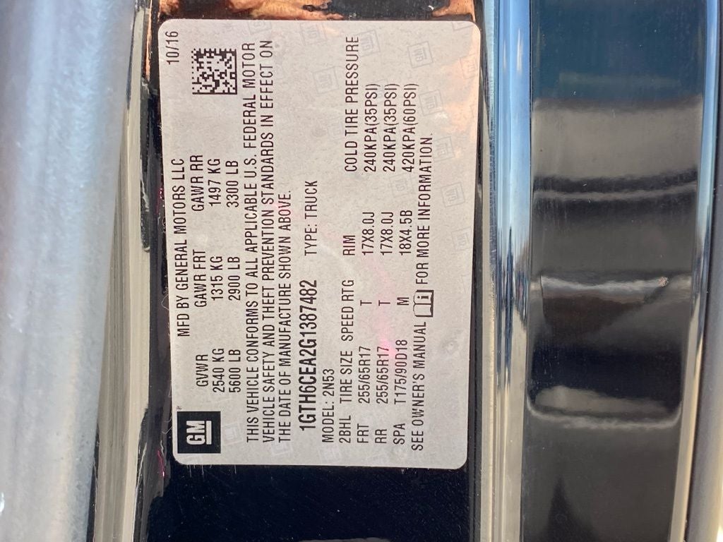 2016 GMC Canyon SLE1