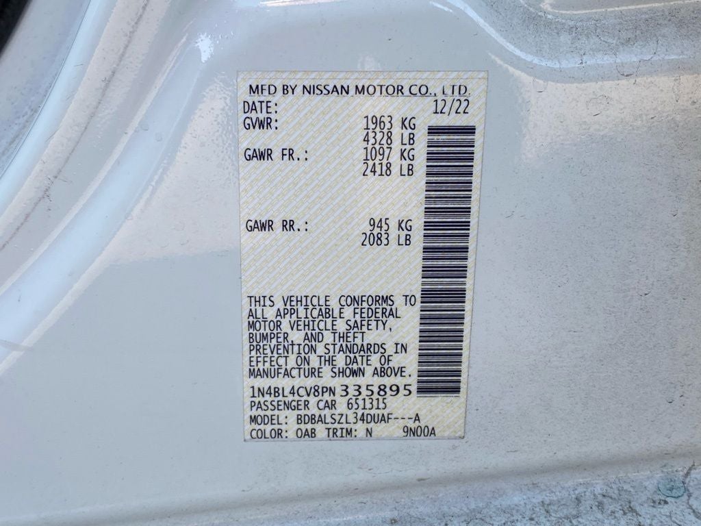 2023 Nissan Altima 2.5 SR