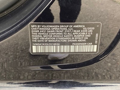 2020 Volkswagen Passat 2.0T SE