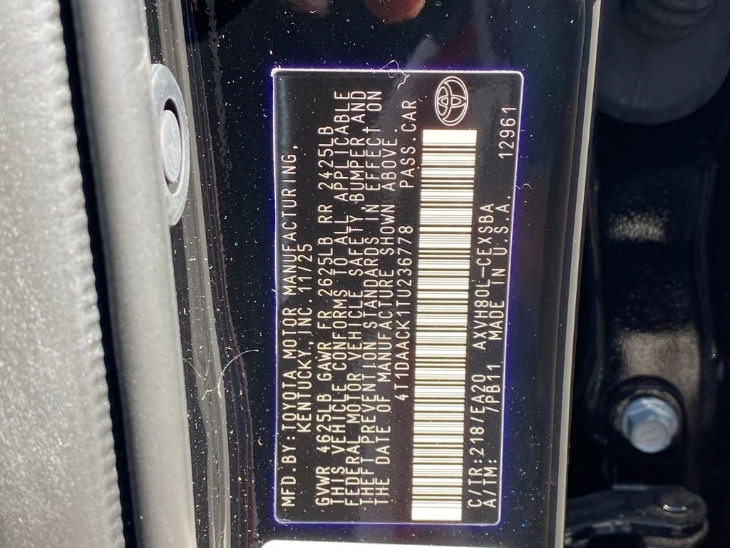 2026 Toyota Camry SE Nightshade
