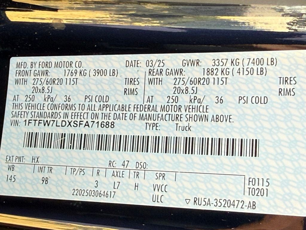 2025 Ford F-150 Platinum - 4WD / CLEAN CARFAX / ONE OWNER