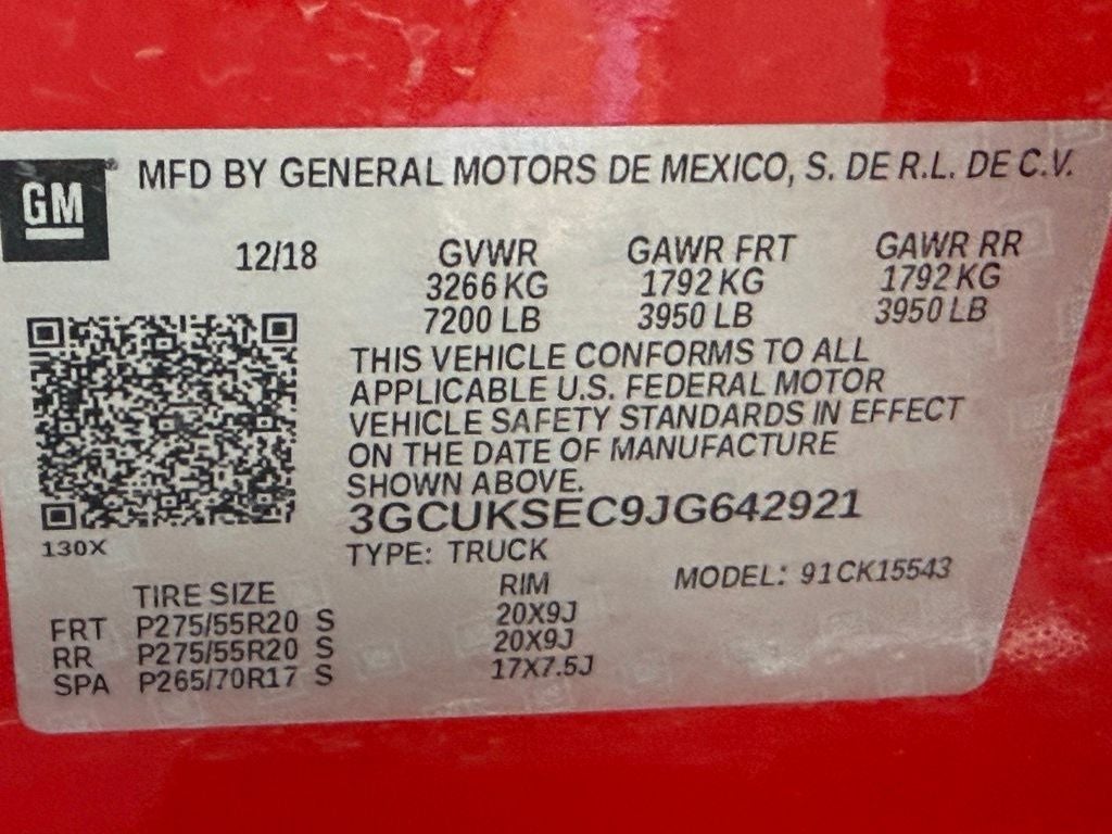 2018 Chevrolet Silverado 1500 LTZ 1LZ