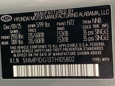 2026 Hyundai SANTA FE HYBRID SE