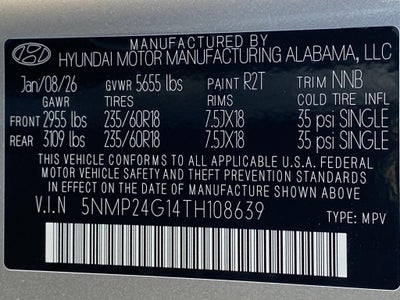 2026 Hyundai SANTA FE HYBRID SEL