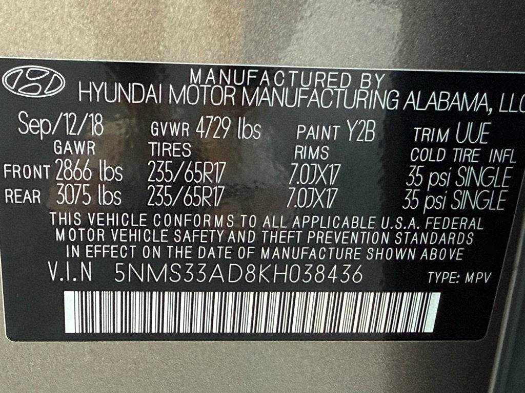 2019 Hyundai SANTA FE SEL - CLEAN CARFAX / ONE OWNER