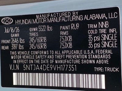 2027 Hyundai SANTA CRUZ SE