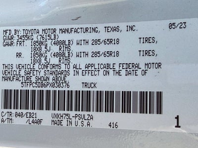 2023 Toyota Tundra Hybrid TRD Pro - 4WD / PANORAMIC SUNROOF