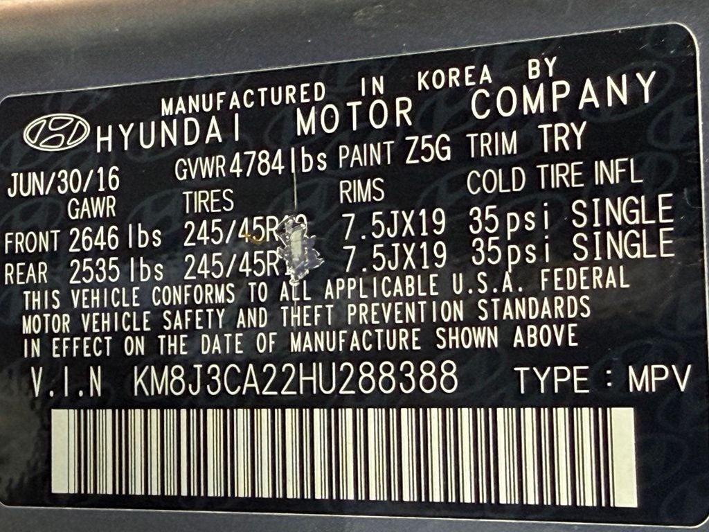 2017 Hyundai TUCSON Limited
