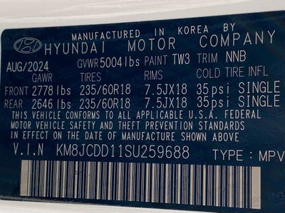 2025 Hyundai TUCSON HYBRID SEL Convenience