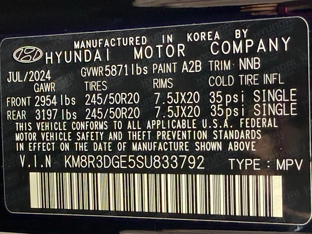 2025 Hyundai PALISADE XRT NAVIGATION / MOONROOF