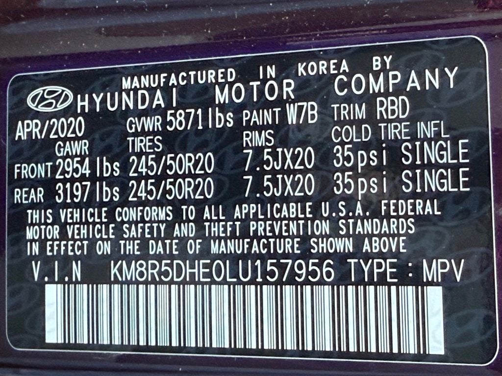 2020 Hyundai PALISADE Limited