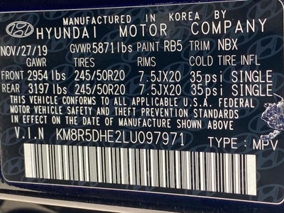 2020 Hyundai PALISADE Limited