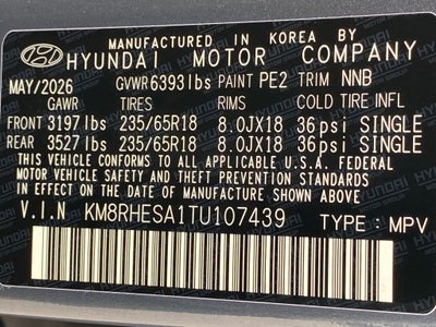 2026 Hyundai PALISADE HYBRID SEL Premium 7 Passenger