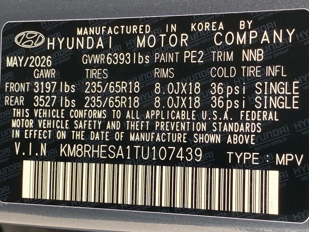 2026 Hyundai PALISADE HYBRID SEL Premium 7 Passenger