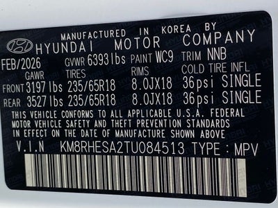 2026 Hyundai PALISADE HYBRID SEL Premium 7 Passenger