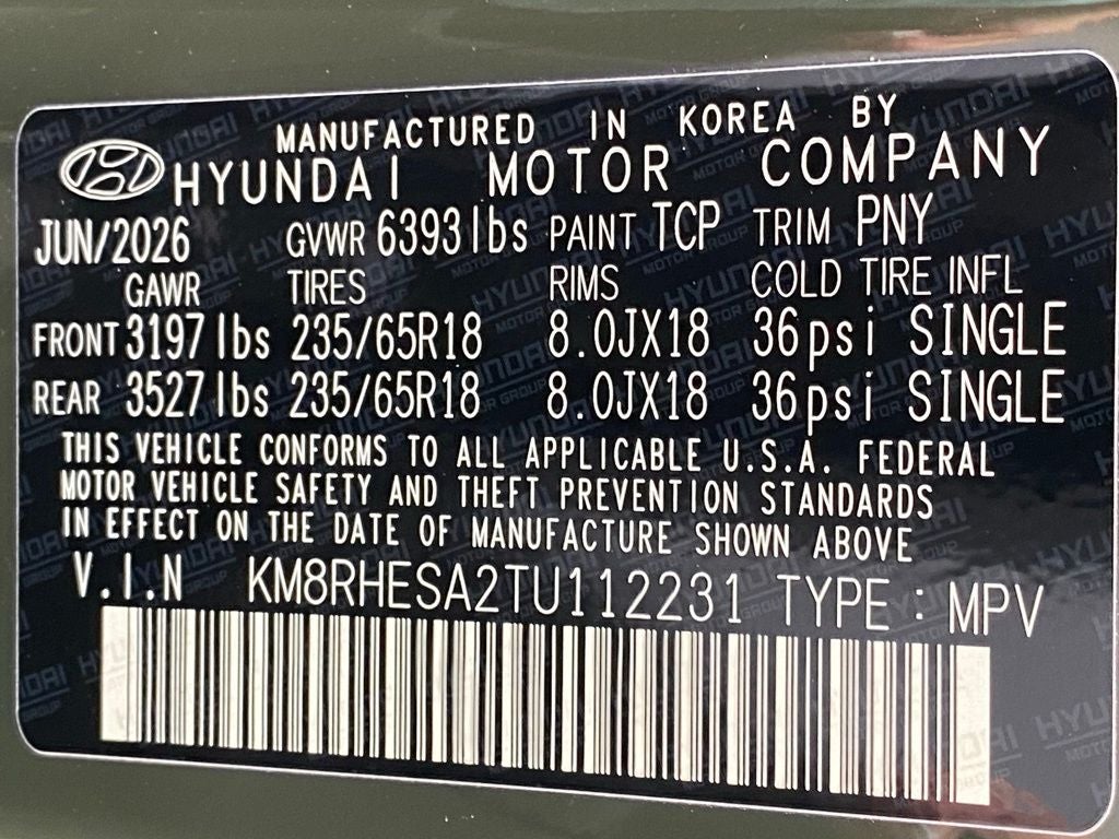 2026 Hyundai PALISADE HYBRID SEL Premium 7 Passenger