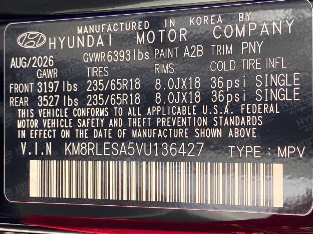 2027 Hyundai PALISADE HYBRID SEL 8 Passenger