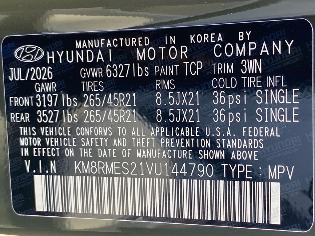 2027 Hyundai PALISADE SEL 7 Passenger