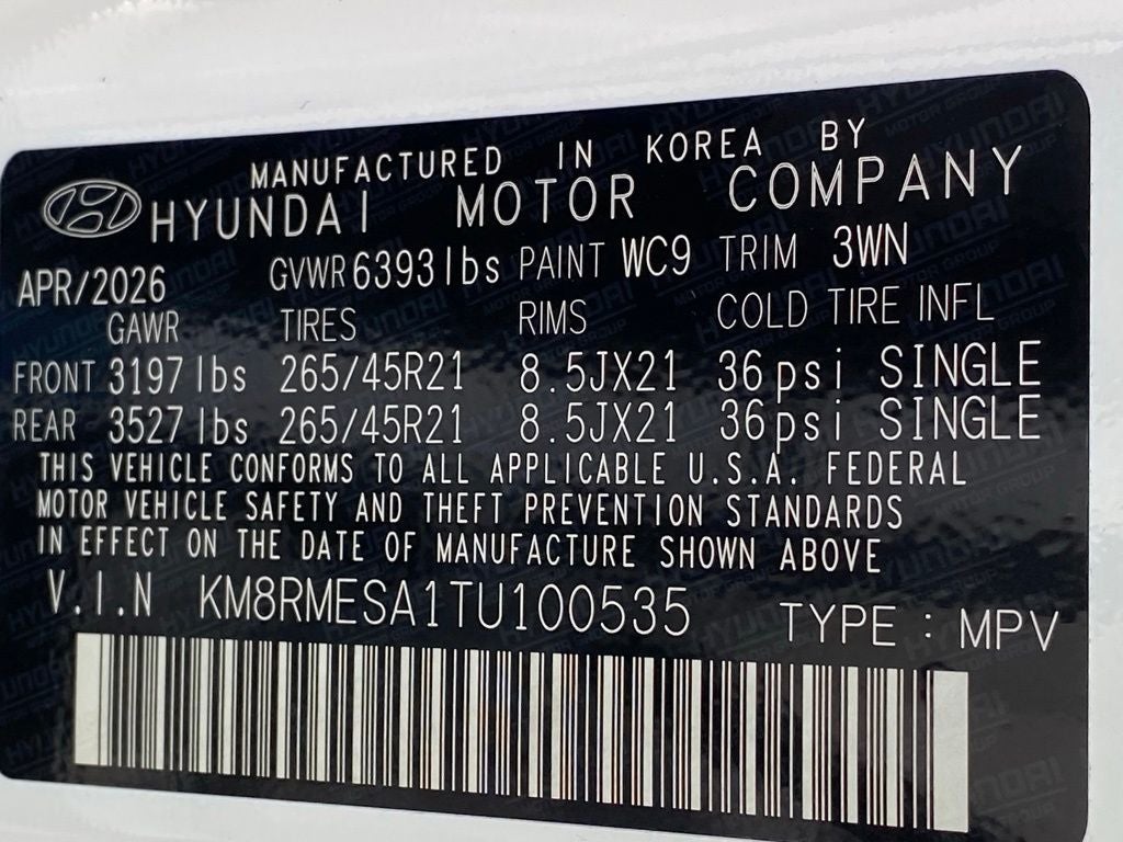2026 Hyundai PALISADE HYBRID Calligraphy
