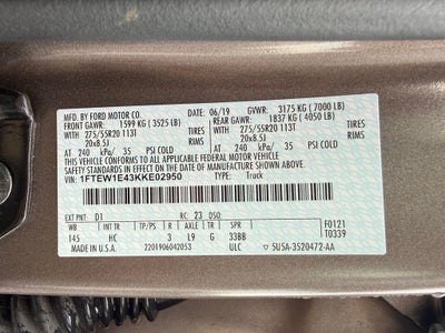 2019 Ford F-150 Lariat