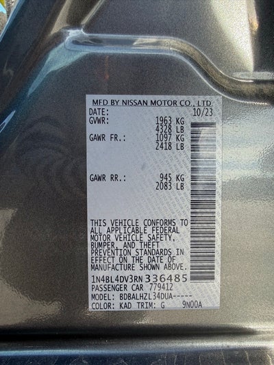 2024 Nissan Altima 2.5 SV