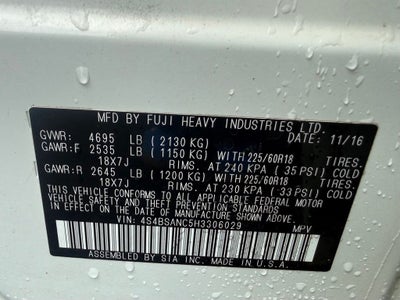 2017 Subaru Outback 2.5i Limited