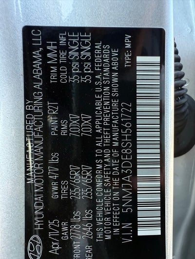 2025 Hyundai TUCSON SE FWD