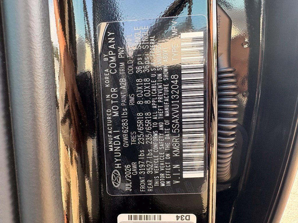 2027 Hyundai PALISADE HYBRID Blue SEL 7 Passenger
