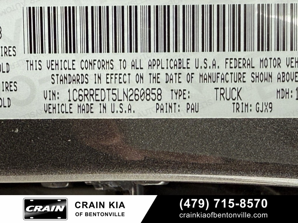 2020 RAM 1500 Laramie - CLEAN CARFAX