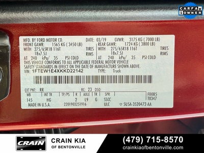 2019 Ford F-150 Lariat - 4WD / CARFAX ONE OWNER