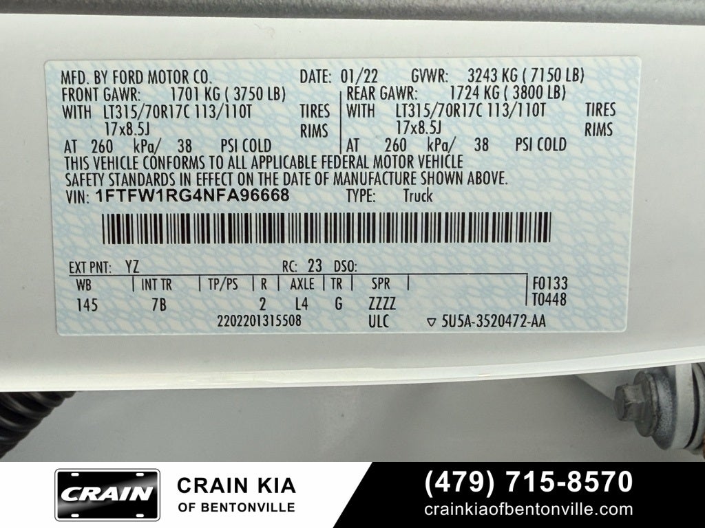 2022 Ford F-150 Raptor - 4WD / CLEAN CARFAX