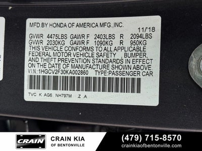 2019 Honda Accord Sport 2.0T - CLEAN CARFAX