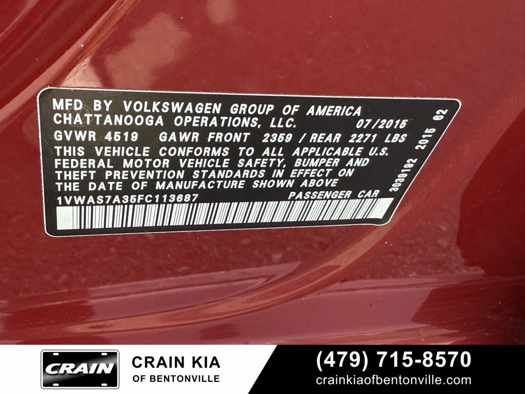 2015 Volkswagen Passat 1.8T Limited Edition - CLEAN CARFAX