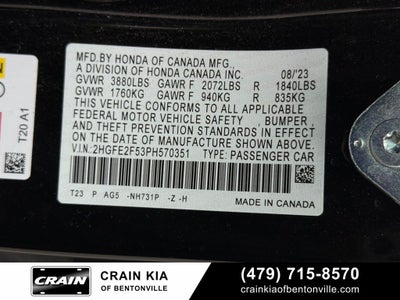 2023 Honda Civic Sport - CLEAN CARFAX / ONE OWNER