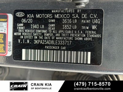 2020 Kia Rio S Hatchback - CLEAN CARFAX