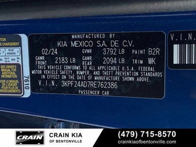 2024 Kia Forte LXS - KIA CPO / CLEAN CARFAX