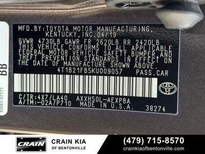 2019 Toyota Avalon Hybrid Limited - SUNROOF / HYBRID!