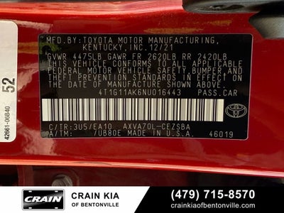 2022 Toyota Camry SE - CLEAN CARFAX / ONE OWNER