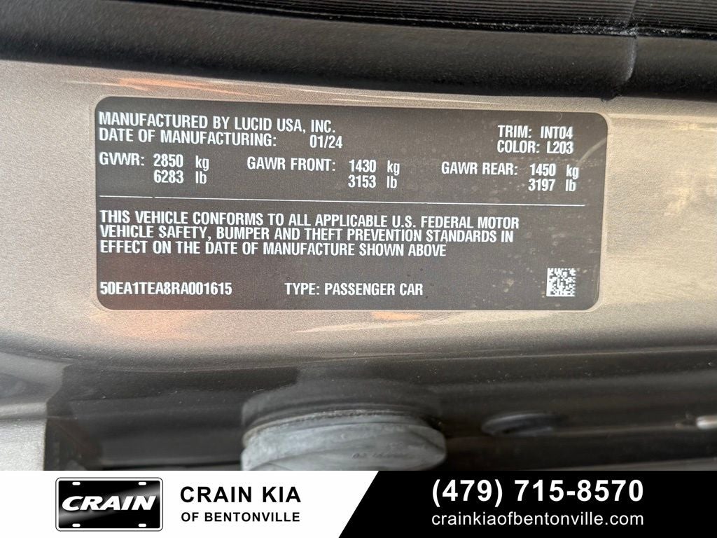 2024 Lucid Air Touring - AWD / CLEAN CARFAX / ONE OWNER